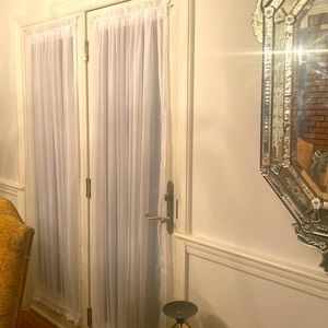 Patio door window curtain set